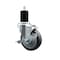 Service Caster 4'' SS Thermoplastic Rubber Swivel 1-3/4'' Expanding Stem Caster with Brake SCC-SSEX20S414-TPRB-TLB-134 - alternate 1